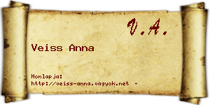 Veiss Anna névjegykártya